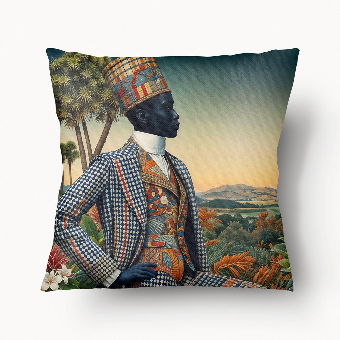 Housse de Coussin AFRIQUE - Duo Sapeur Aurlus Degrâce Zèbre recto