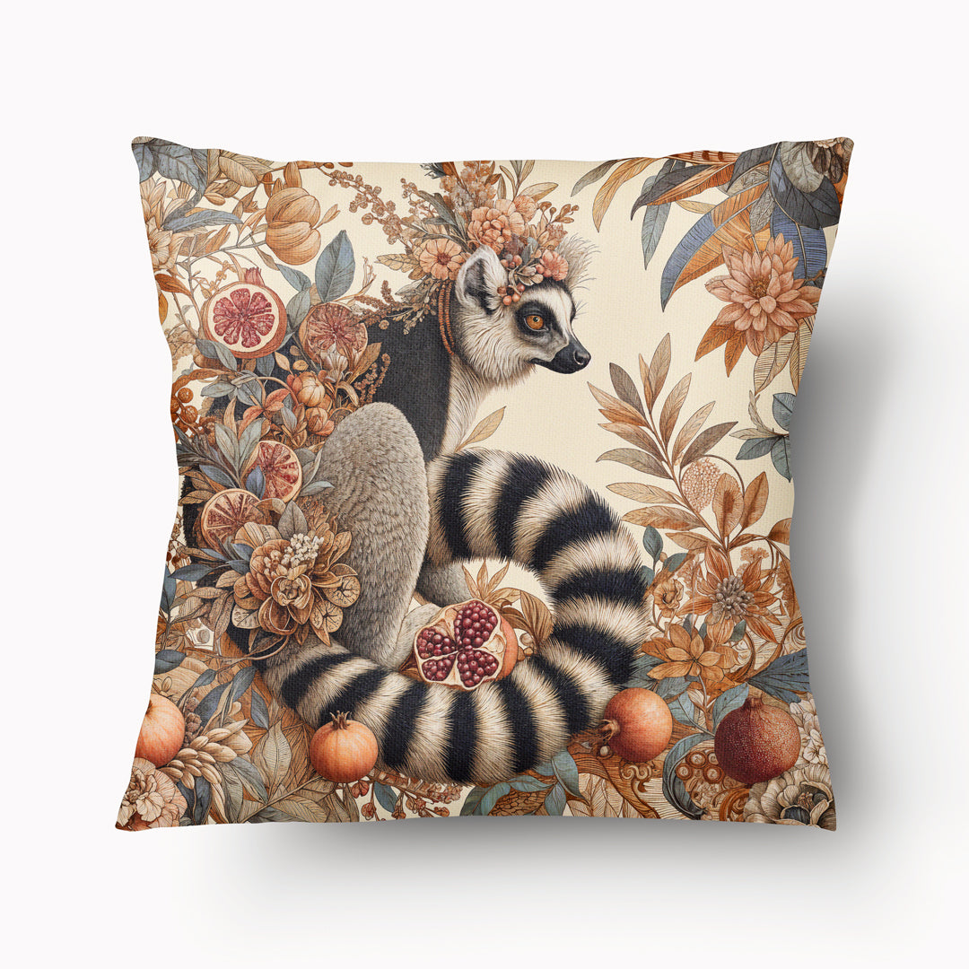 Funda de cojín BESTIAIRE - Tapiz Duo Lemurs - 45 cm