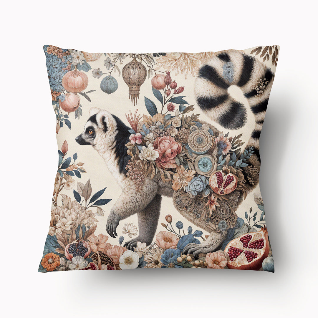 Funda de cojín BESTIAIRE - Tapiz Duo Lemurs - 45 cm