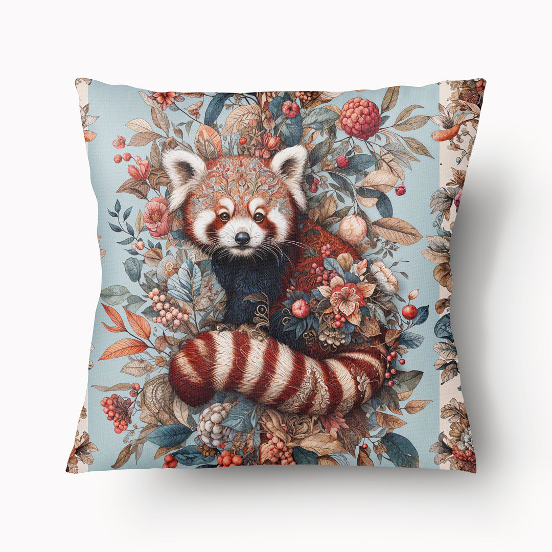 Funda de cojín BESTIAIRE - Dúo de pandas rojos barrocos - 45 cm