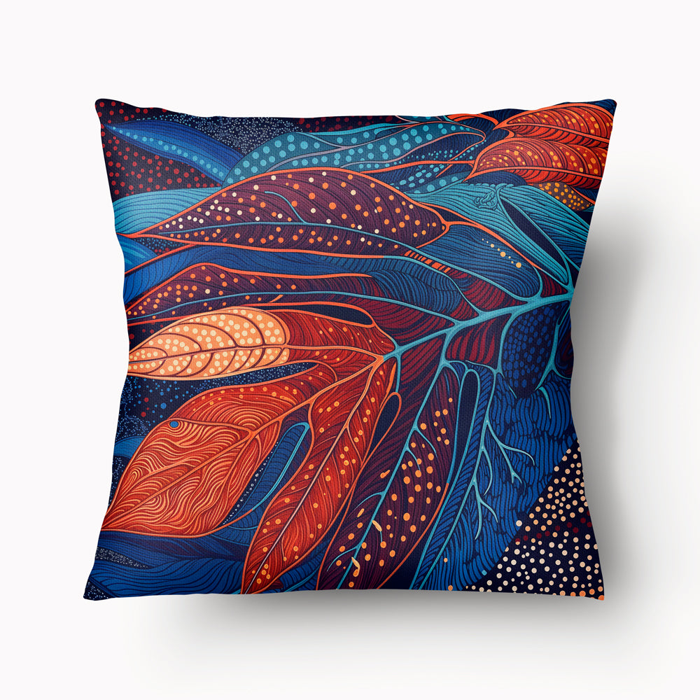 Funda de cojín CARIBBEAN - Duo Calabash Foliage - Azul