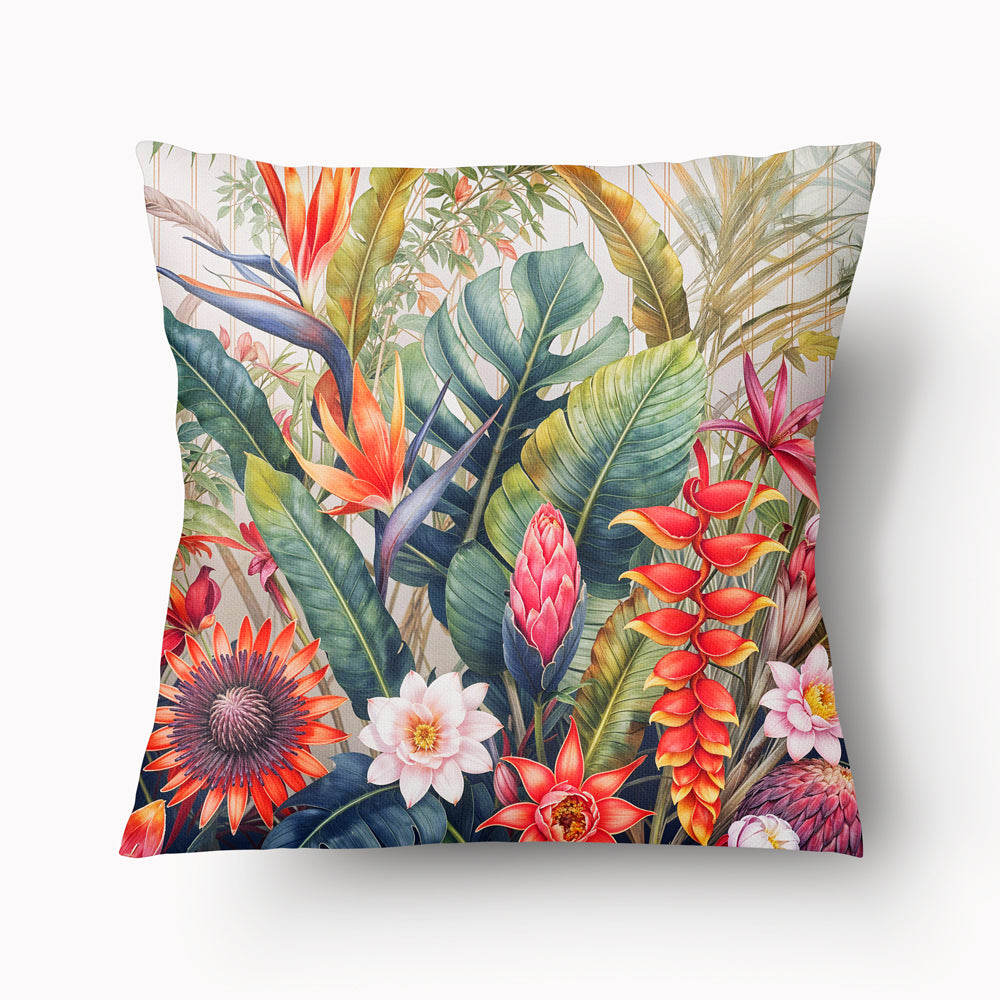 Funda de cojín CARIBE - Dúo de colibríes acuarela - 45 cm