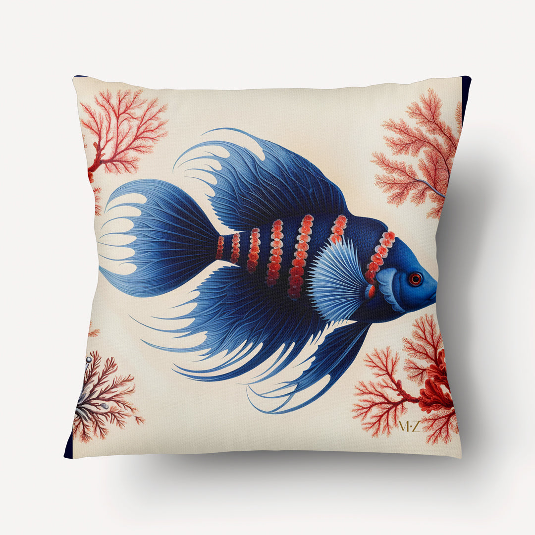 CARIBBEAN Cushion Cover - Tropical Fish Duo Petite Terre - 45cm
