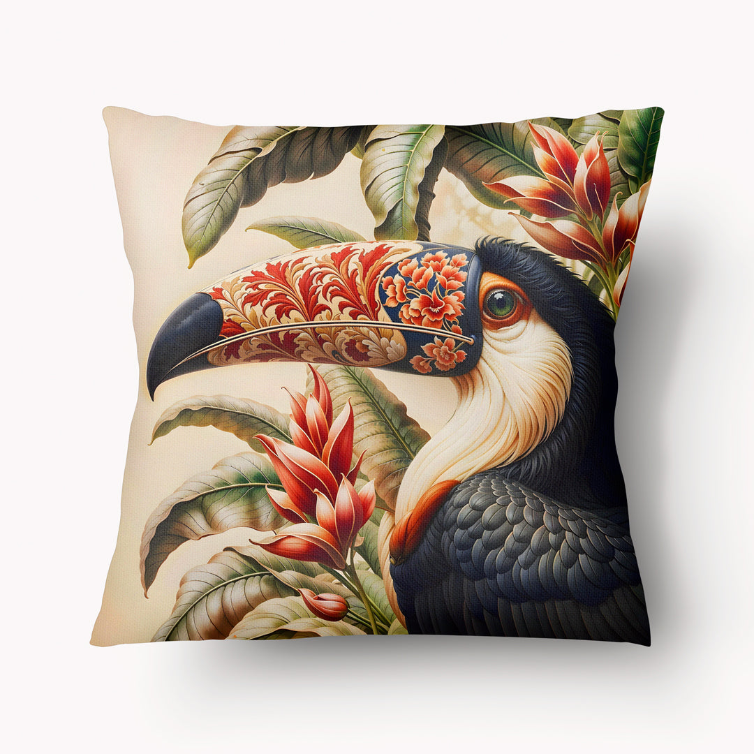 Housse de Coussin CARAÏBE - Duo Toucans Oyapok - 45cm