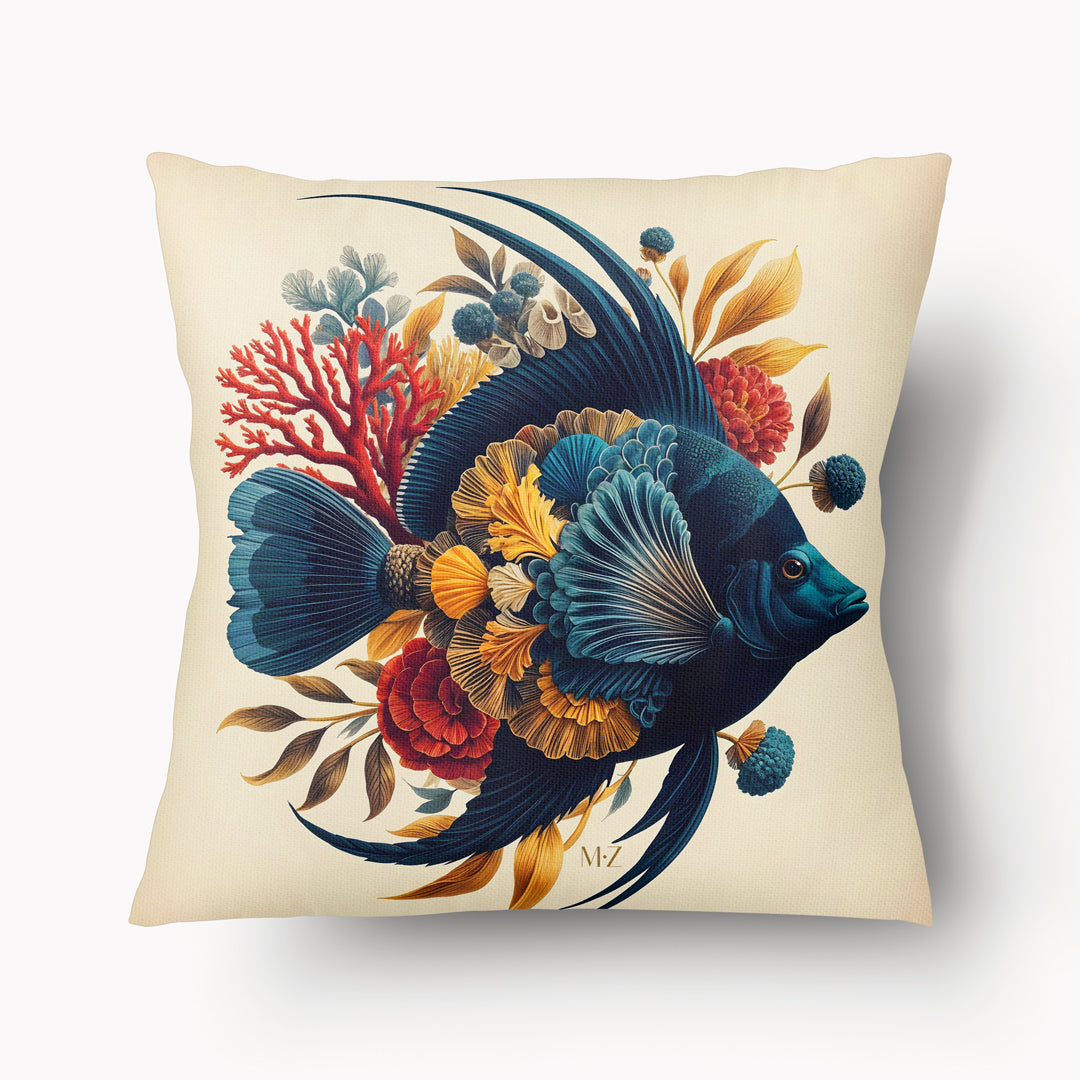 Funda de cojín CARIBE - Peces tropicales y estrellas de mar - 45 y 55 cm