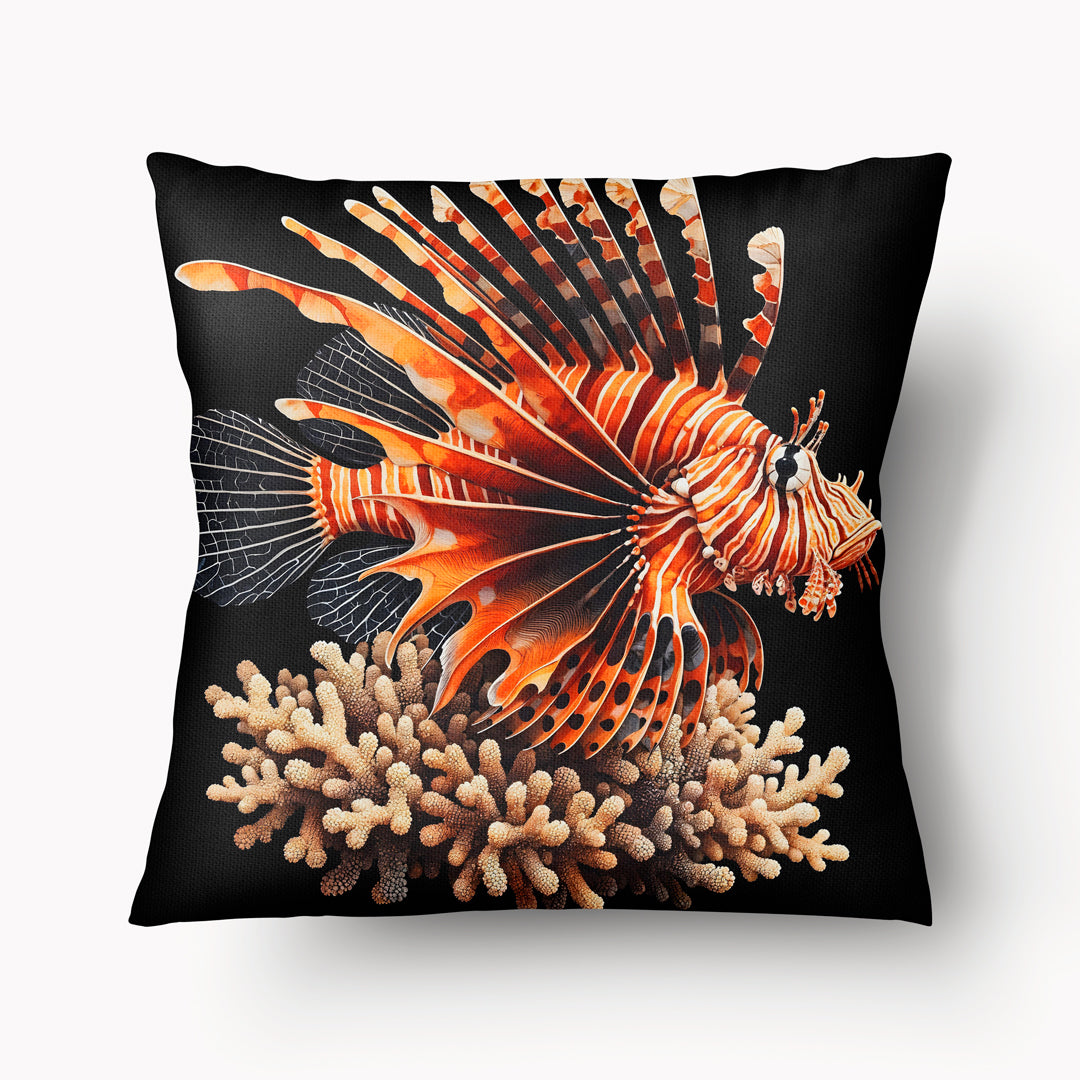 CARIBBEAN Cushion Cover - Solo Tropical Reef Lionfish - 45 and 55cm