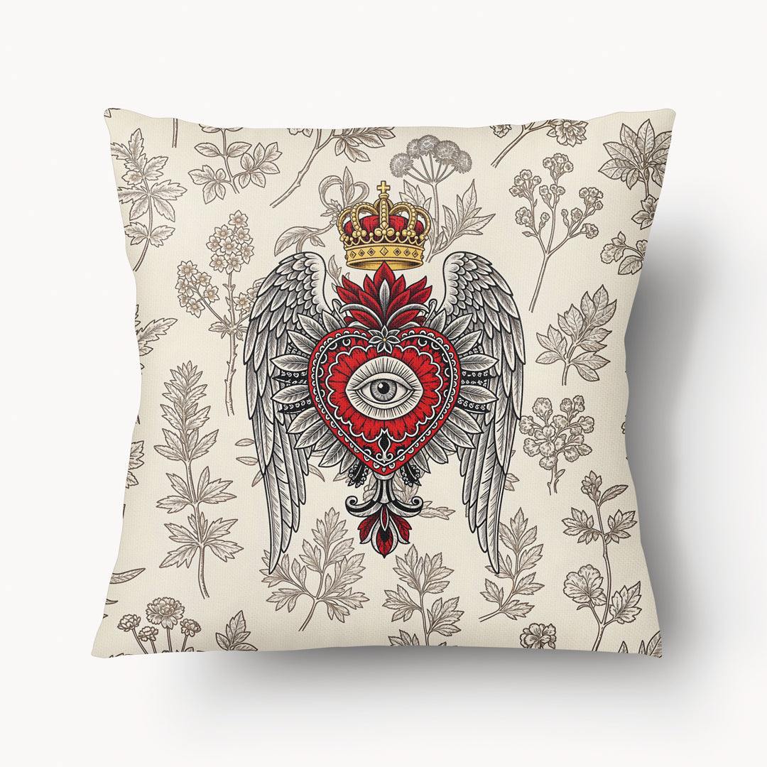 Housse de coussin herbier naturaliste Symbole religieux Ex Voto Mzelle Design