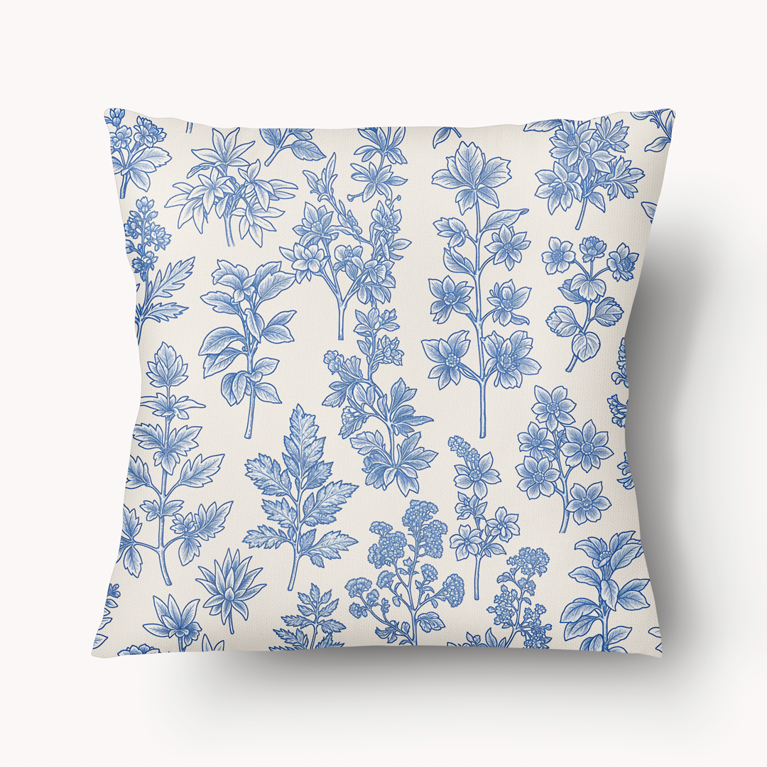 Funda de cojín EX VOTO - Dúo Según un Deseo Azul - 45 y 55cm