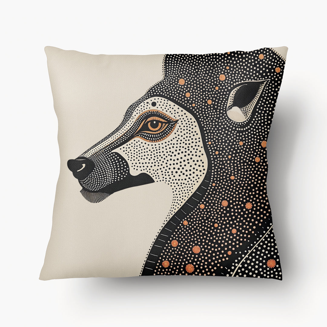 Funda de cojín GRÁFICA - Tótem Animal León Akeem - 45 cm