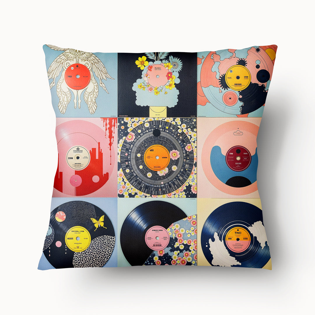 MUSIC Cushion Cover - Arty Picture Records - 45cm