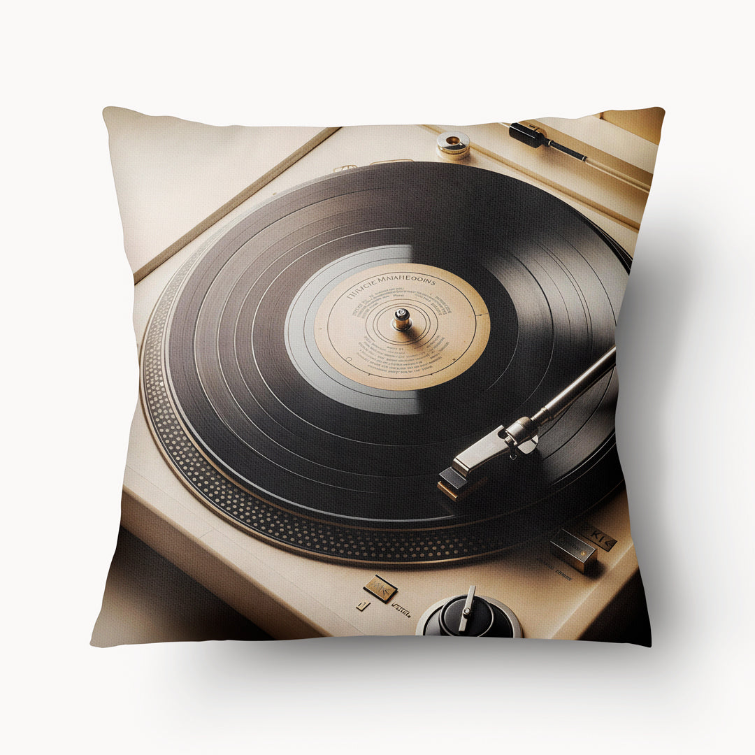 MUSIC Cushion Cover - Cool Jazz Vinyl Record Duo - 45cm