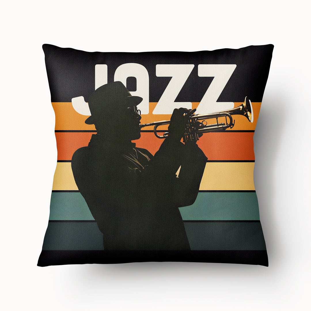 MUSIC Cushion Cover - Jazz Duo Cover and Vinyl - 45cm