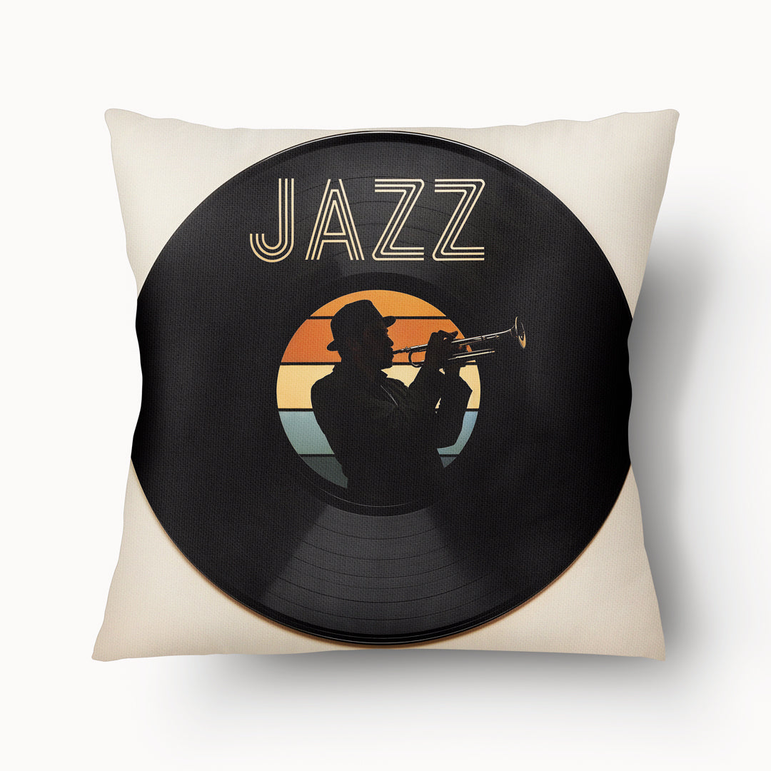 MUSIC Cushion Cover - Jazz Duo Cover and Vinyl - 45cm