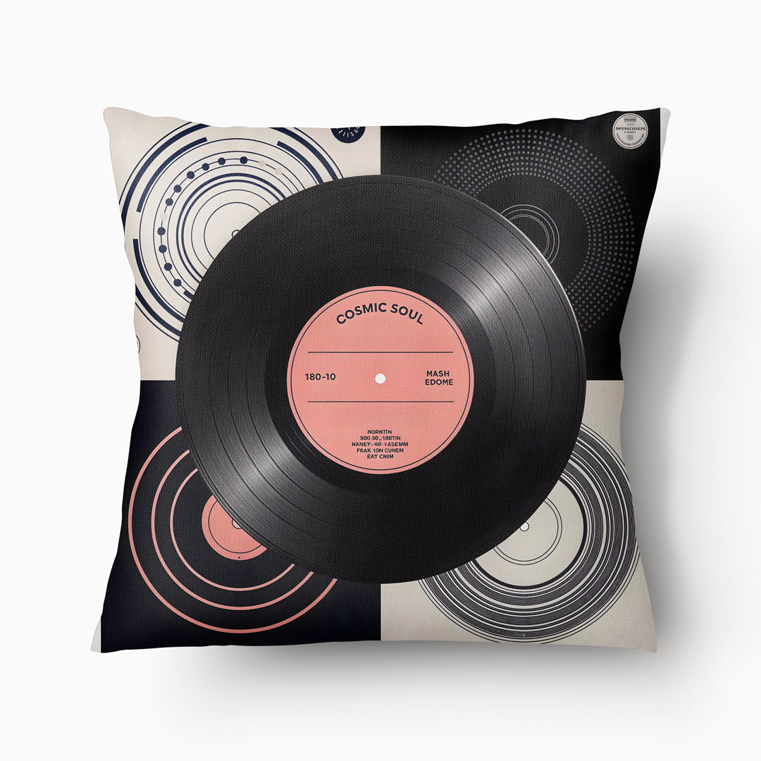 Funda de cojín MUSIC - Duo Vinyle Graphik - 45 cm