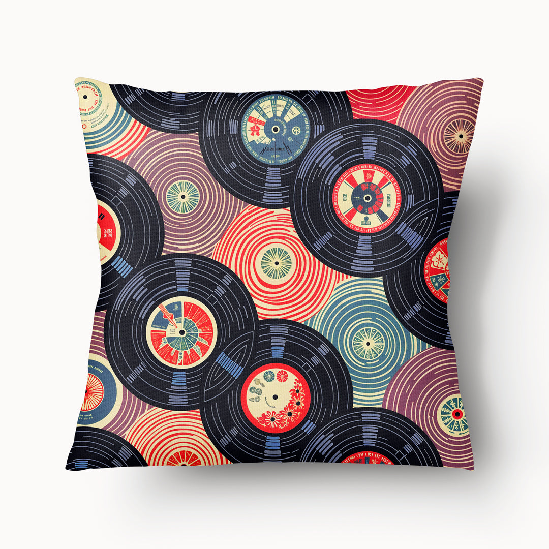 MUSIC Cushion Cover - Graphic Vinyl - 45cm