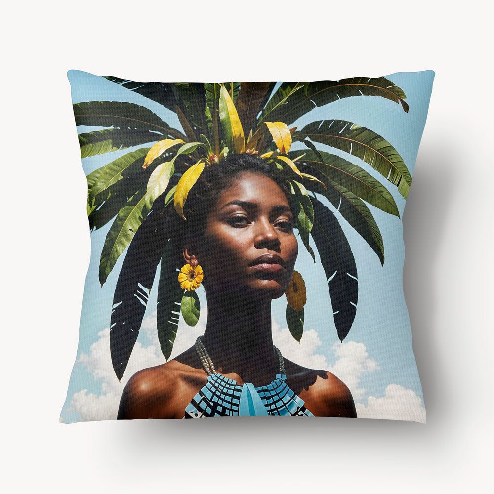 Funda de cojín CARIBE - Solo Fanm Fèy - 45 cm