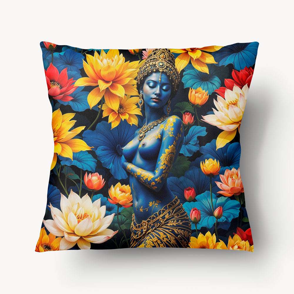 INDIA Cushion Cover - Khajuraho Floral Duo - 45cm