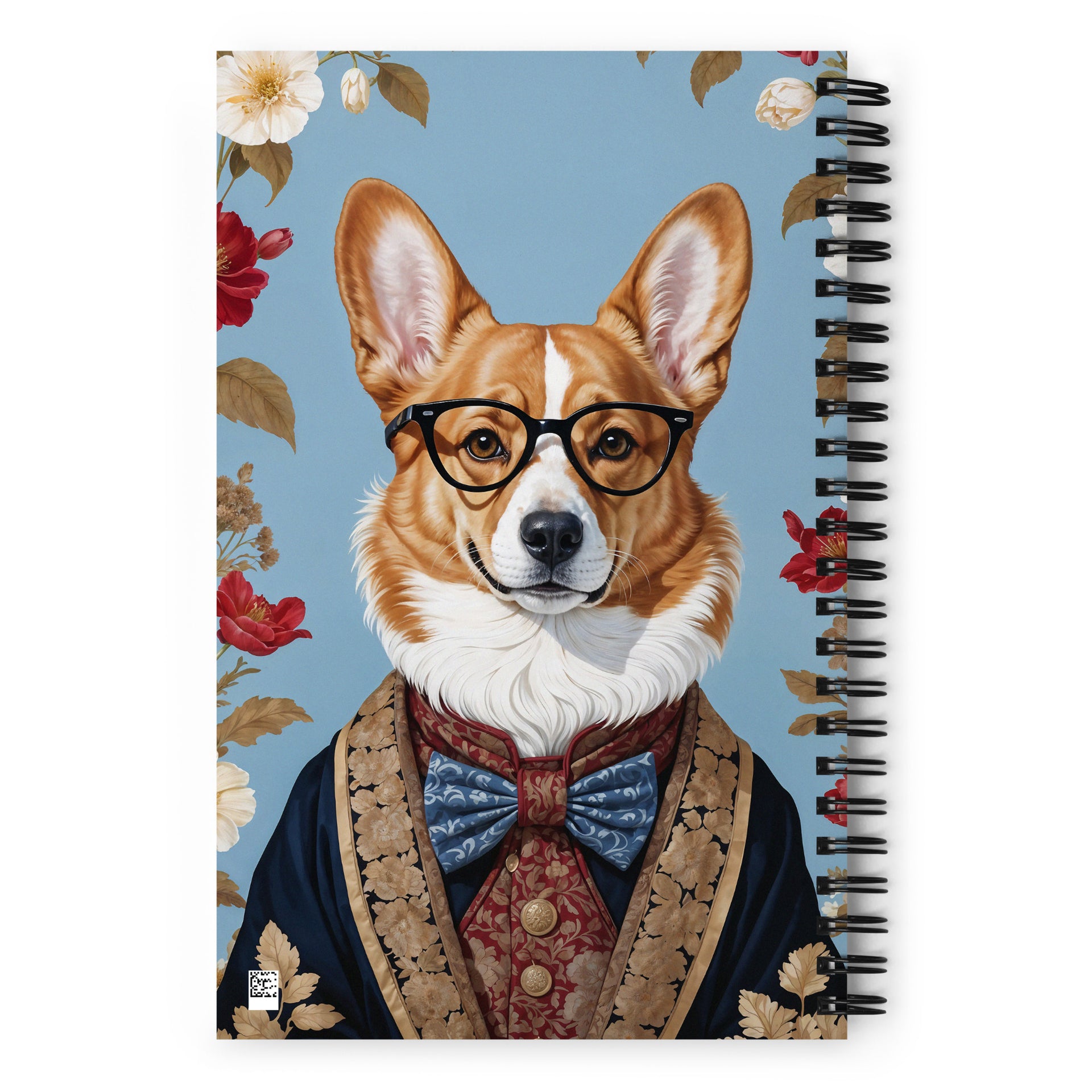 Carnet illustré d'un chien corgi vintage marque mzelle design