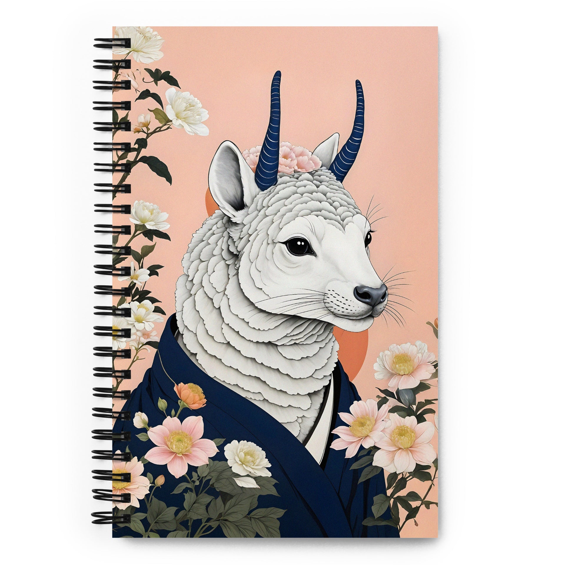 Carnet à spirale MZelle Design format A5 illustré recto verso motif kawai animal japonais