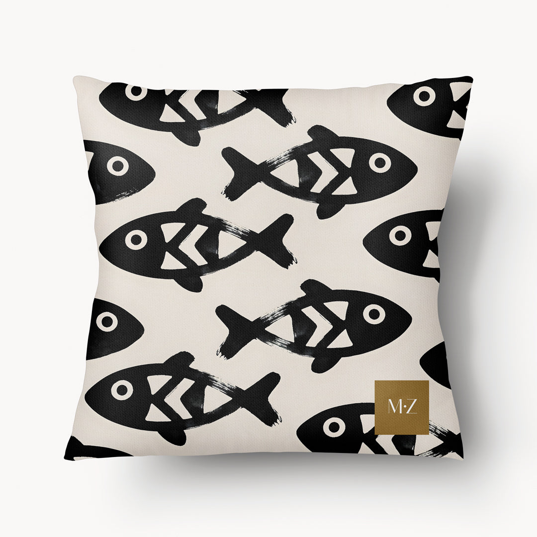 Housse de Coussin CARAÏBE - Roches Gravées Carbet - 45 et 55cm
