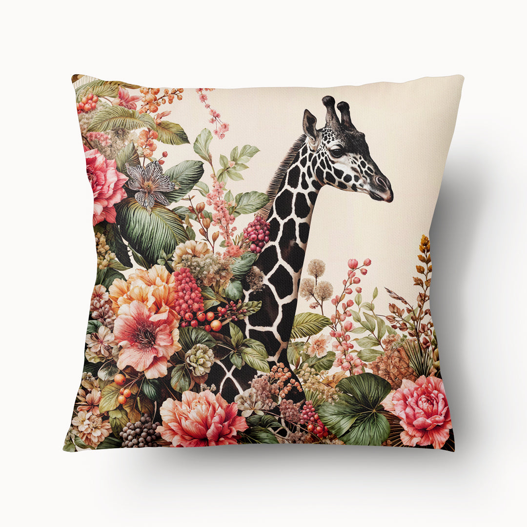Housse de Coussin BESTIAIRE - Canopée Fantastique Girafes - 45cm