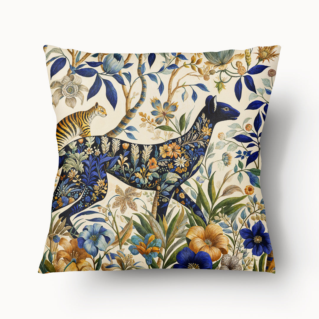 Housse de Coussin BESTIAIRE - Duo Jungle Poétique Sambô - 45cm