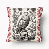 Housse de Coussin BESTIAIRE - Duo Vanité Grand Duc et Chouette - 45 et 55cm