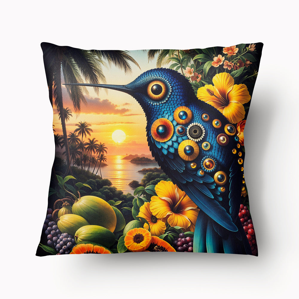 Housse de Coussin CARAÏBE - Duo Colibri Sunset