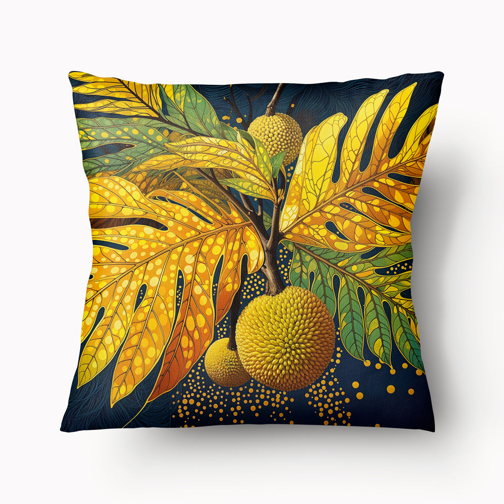 Housse de Coussin CARAÏBE - Duo Fruit à Pain - Jaune