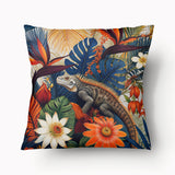 Housse de Coussin CARAÏBE - Duo Iguane Floral - 45 et 55cm