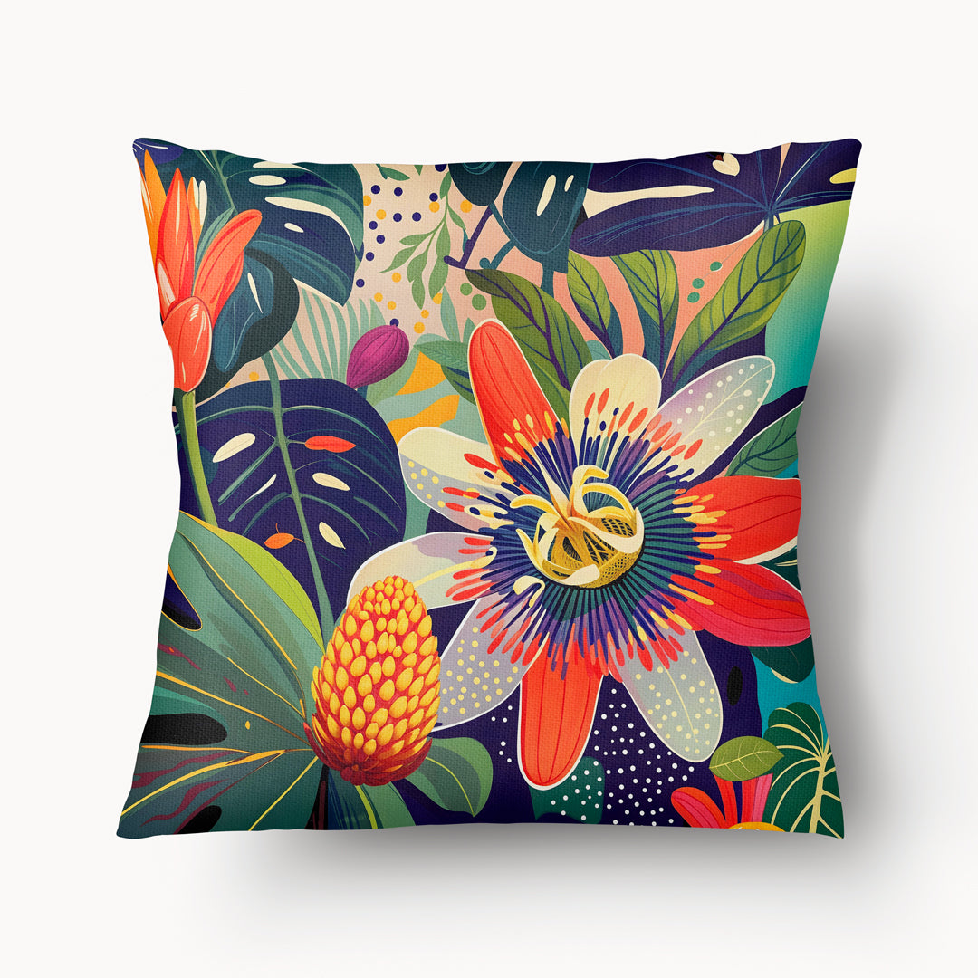 Housse de Coussin CARAÏBE - Duo Jardin Tropical Marie Galante - 45cm