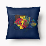 CARIBBEAN Cushion Cover - All-Over Tropical Fish Duo - 45 and 55cm