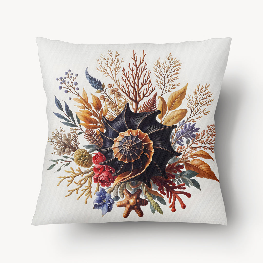 Housse de Coussin CARAÏBE - Duo Tortue et Nautilus Fabuleux - 45 et 55cm