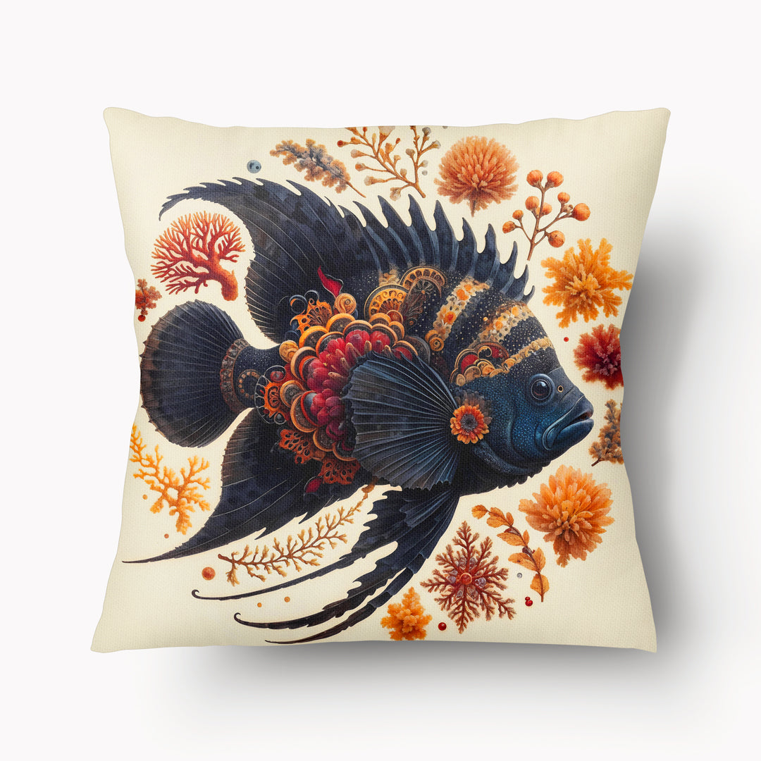 Housse de Coussin CARAÏBE - Poisson Tropical Caravelle - 45cm