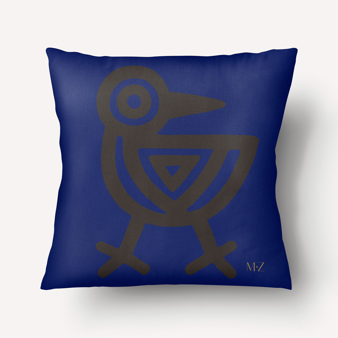 Housse de Coussin CARAÏBE - Roches Gravées Oiseaux Taïnos - 45cm