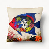 Housse de Coussin CARAÏBE - Poisson Tropical Ange - 45 et 55cm