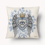 Housse de Coussin EX VOTO - Duo Selon Un Voeu Bleu - 45 et 55cm