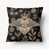 EX VOTO Cushion Cover - Under His Protection Duo Black Gold - 45cm
