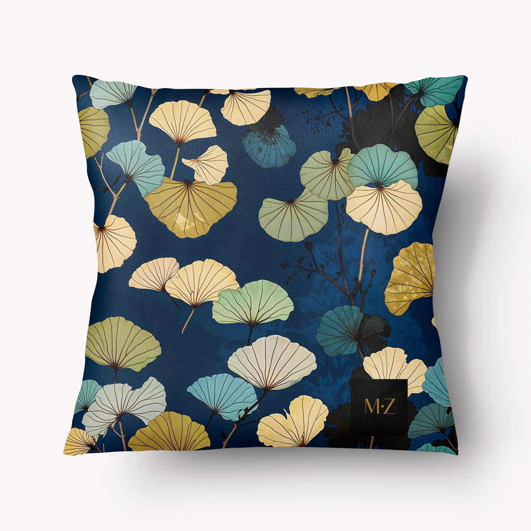 Housse de Coussin FLORAL - Ginkgo Suprême All Over Coordonné - 45cm