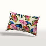 Housse de Coussin FLORAL - Jardin D'Anthuriums Rectangulaire - 50x30cm