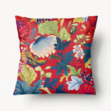 FLORAL Cushion Cover - Red Medieval Fantasy Garden - 45 and 55cm