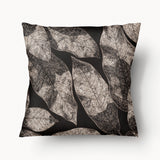 Floral Cushion Cover - Rusticum Folium Black - 45cm