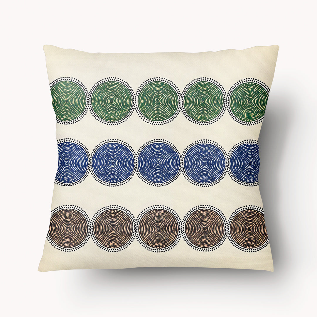Housse de Coussin GRAPHIQUE - Neo Tribalis Duo Pacifique