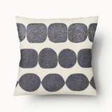 Housse de Coussin GRAPHIQUE - Neo Tribalis Pointillisme Noir Bleuté