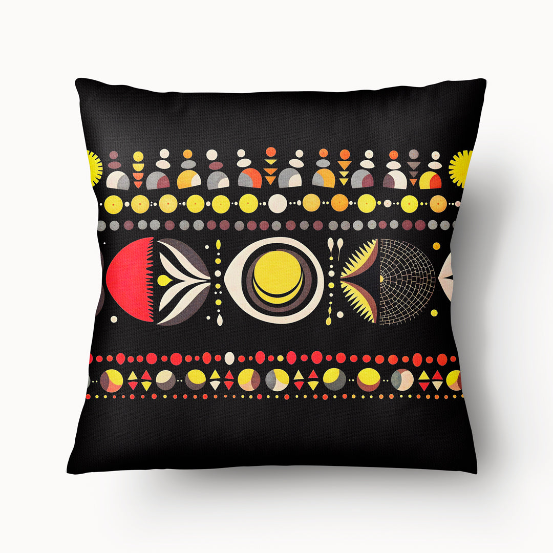 Housse de Coussin GRAPHIQUE - Neo Tribalis Galets - 45cm