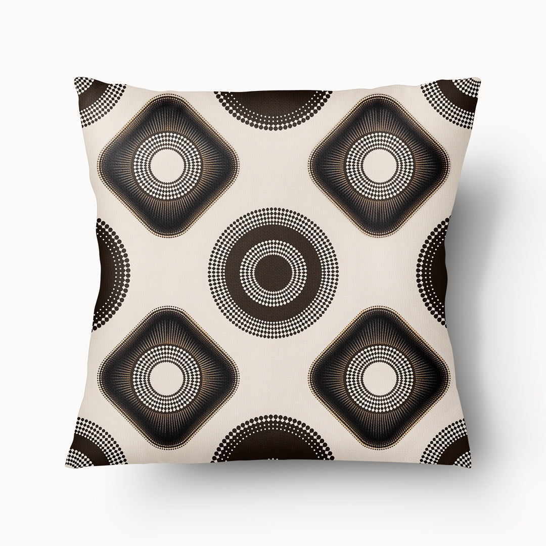 Housse de Coussin GRAPHIQUE - Neo Tribalis Terre Antique - 45 et 55cm