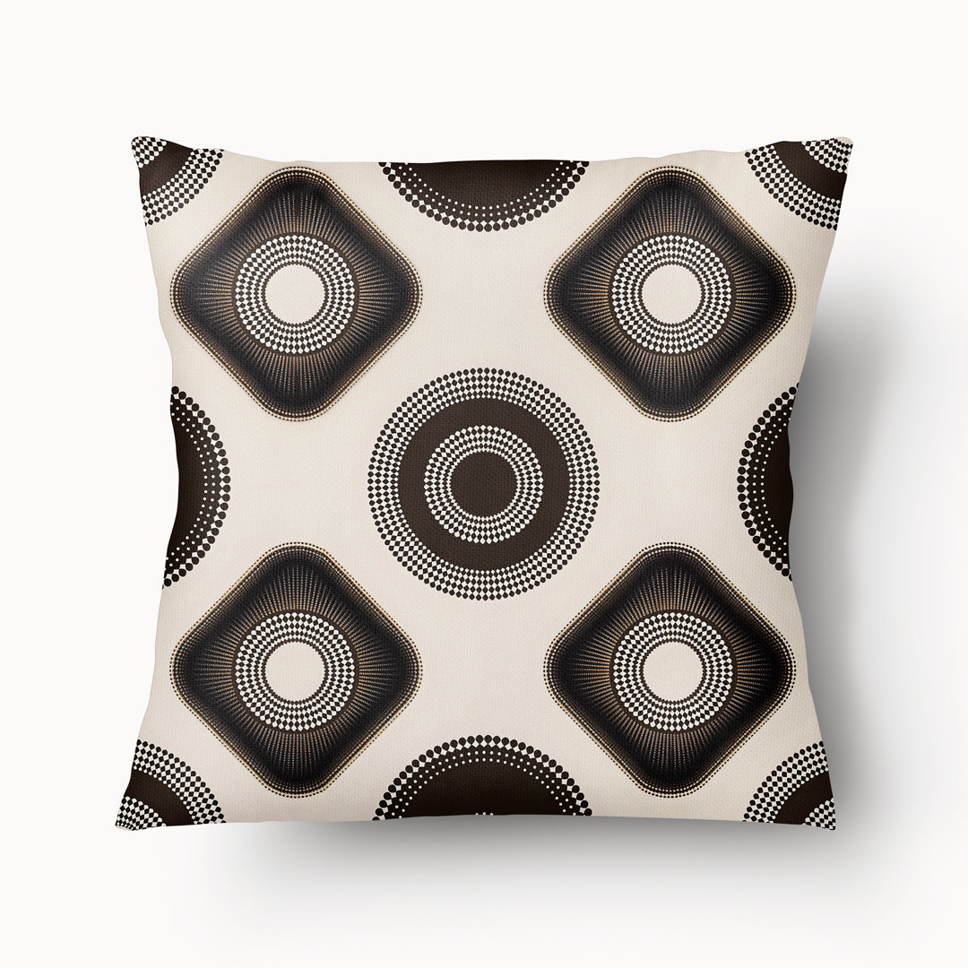 Housse de Coussin GRAPHIQUE - Neo Tribalis Terre Antique - 45 et 55cm