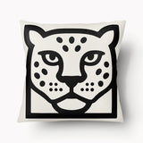 Housse de Coussin GRAPHIQUE - Totem Rupestre Jaguar Guerrier - 45 et 55cm