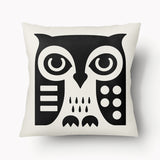Housse de Coussin GRAPHIQUE - Totem Rupestre Hibou NiKumi - 45 et 55cm