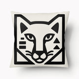 Housse de Coussin GRAPHIQUE - Totem Rupestre Puma des Montagnes - 45cm
